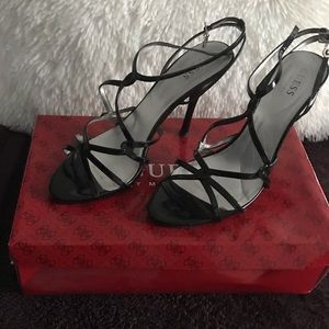 Guess Black Strappy Sandals